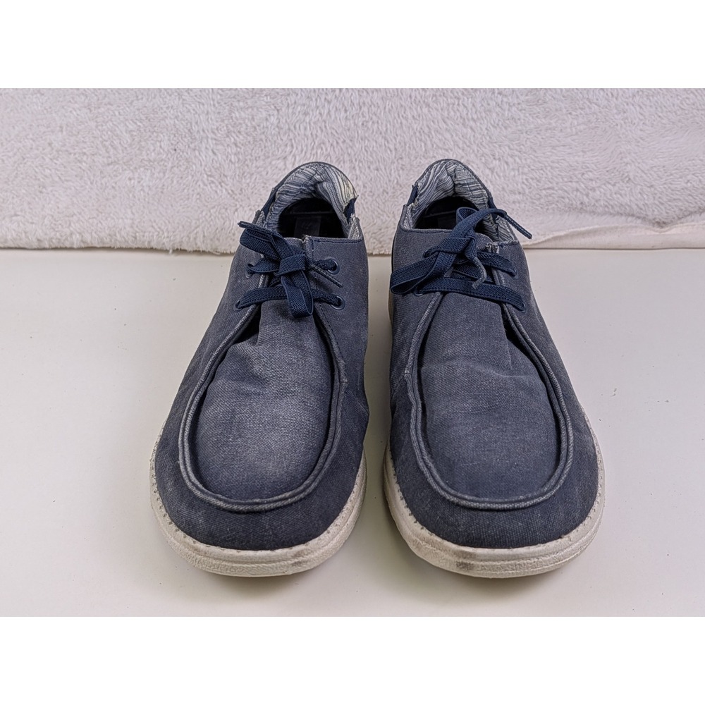 Skechers Melson Volgo Navy Canvas Moc Toe Loafers Shoes 59988 Mens 10 - Picture 2 of 7